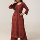 Aayat Rust Rayon Kurta Pant set