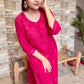 Anouki  Deep Pink Rayon Kurta