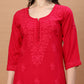 Anouki  Red Rayon Cotton Kurta