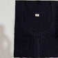 Sangam Black Short Cotton Kurta