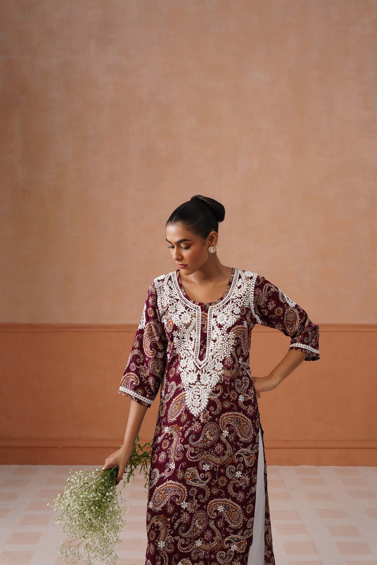 Reet Purple Long Kurta