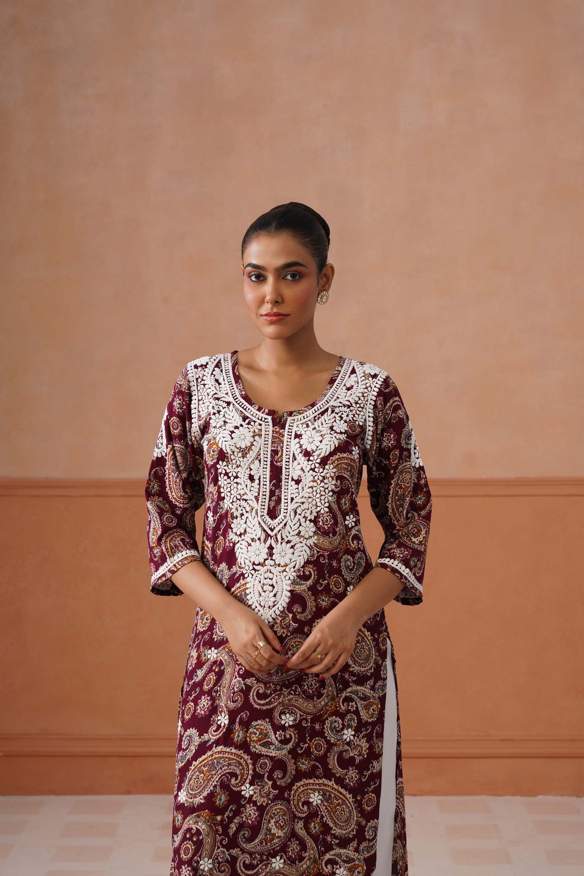 Reet Purple Long Kurta