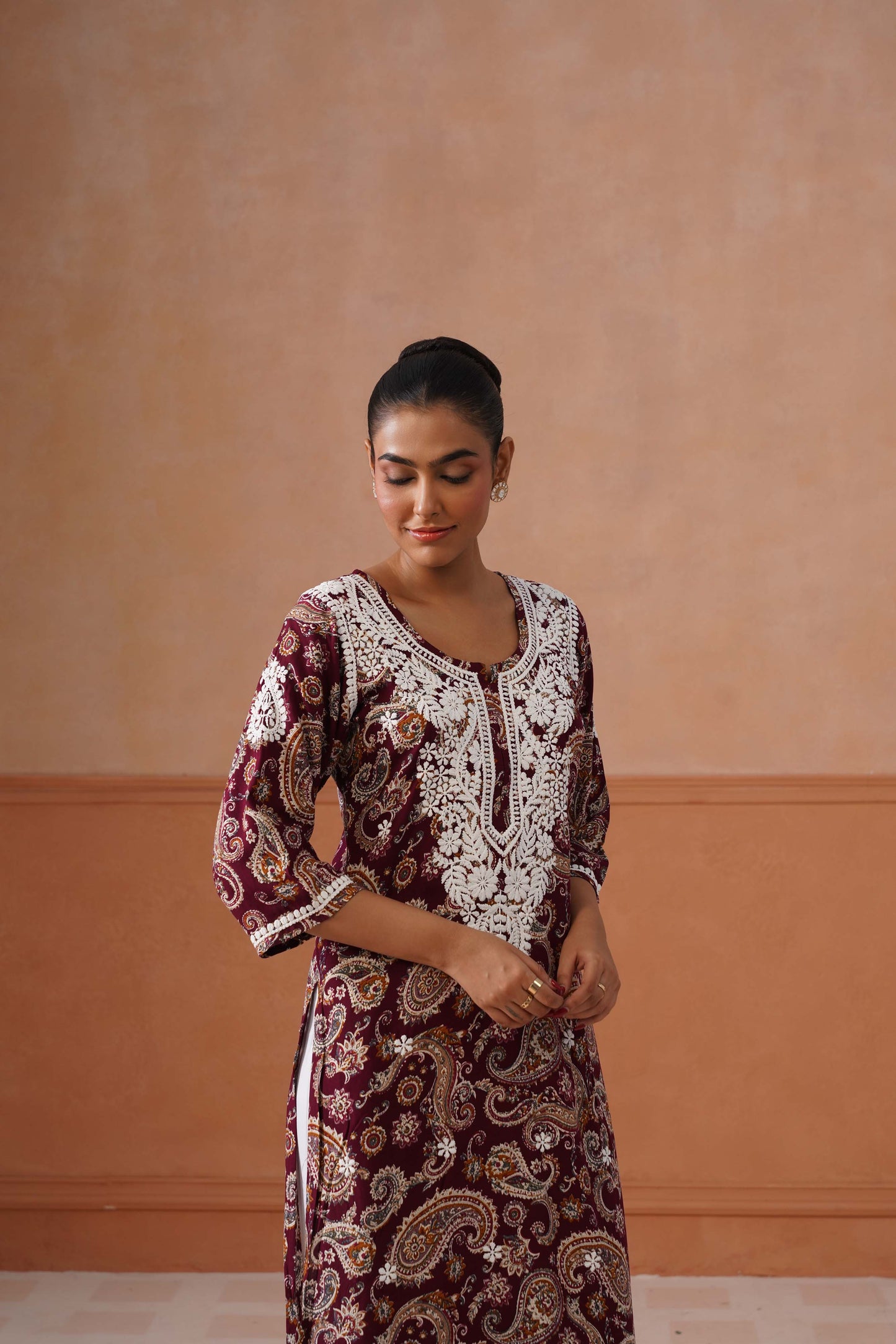 Reet Purple Long Kurta