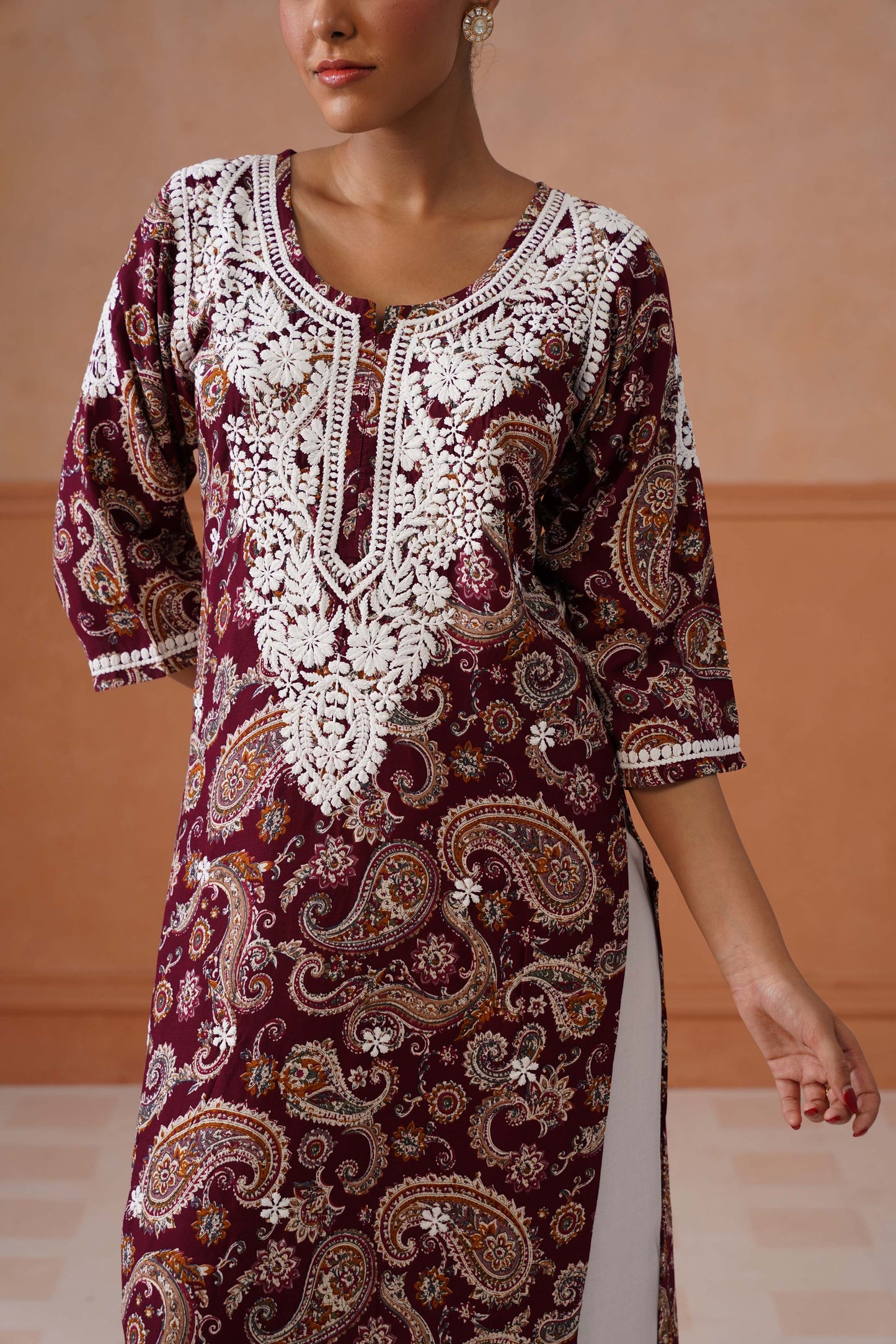 Reet Purple Long Kurta
