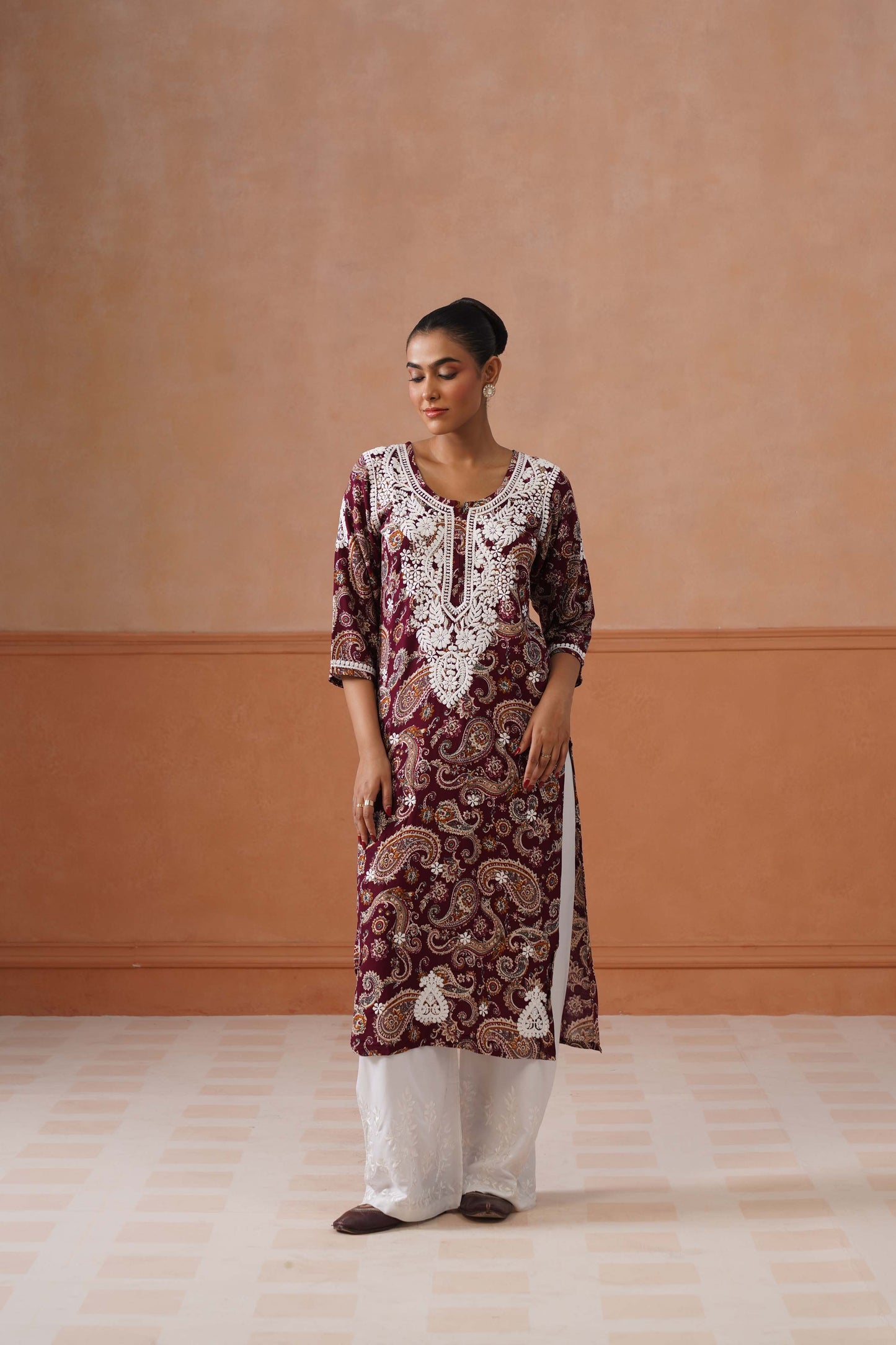 Reet Purple Long Kurta