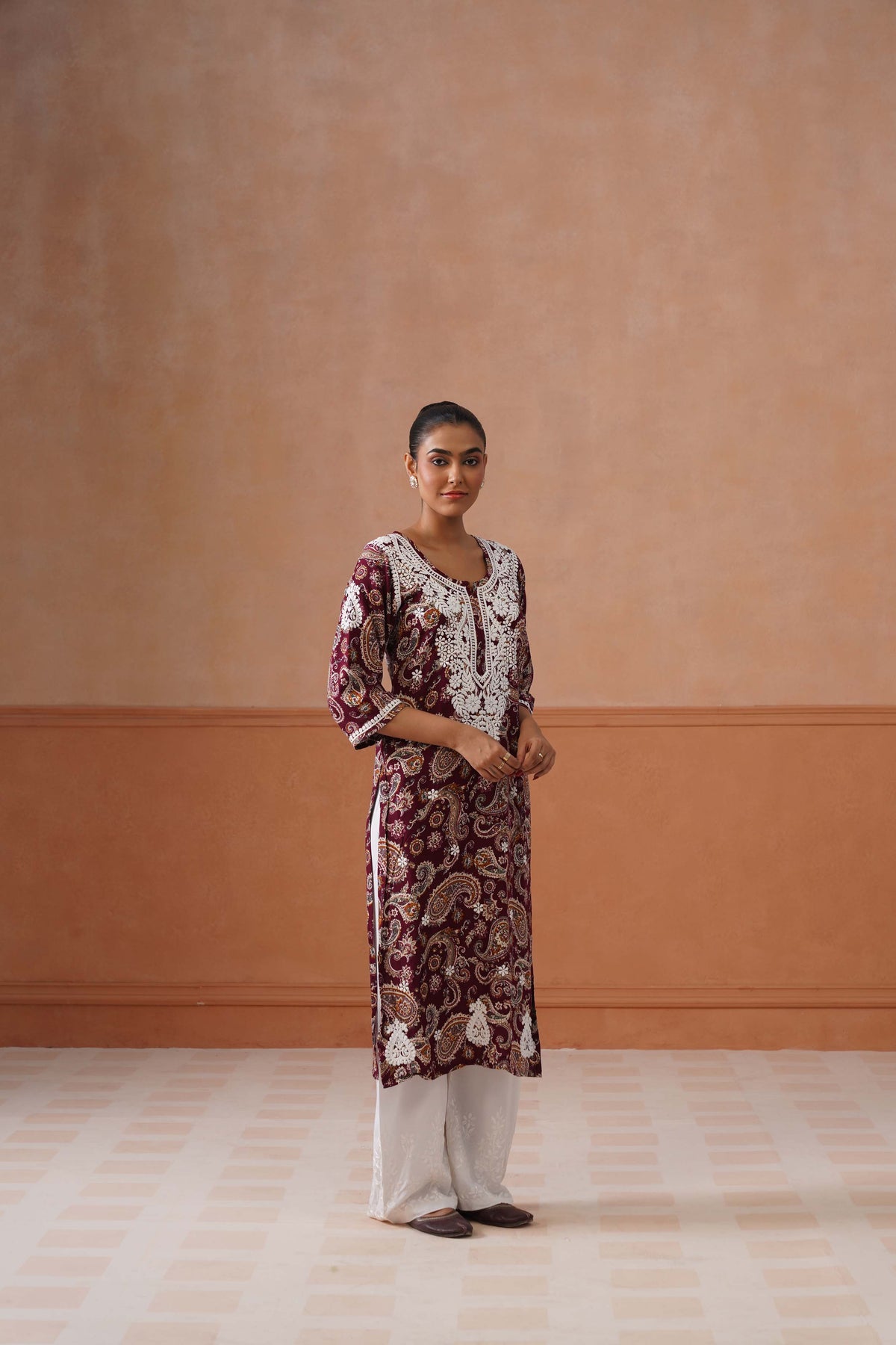 Reet Purple Long Kurta