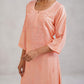 Aayat Rose Beige Rayon Kurta Pant set