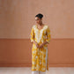 Reetika Yellow Floral Chikankari Embroidery Kurta
