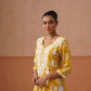 Reetika Yellow Floral Chikankari Embroidery Kurta