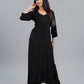 Aayat Black Rayon Kurta Pant set