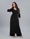 Aayat Black Rayon Kurta Pant set