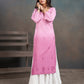 Amber Baby Pink Long Rayon Kurta