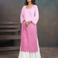 Amber Baby Pink Long Rayon Kurta