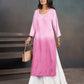 Amber Baby Pink Long Rayon Kurta