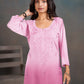 Amber Baby Pink Long Rayon Kurta