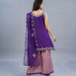 Halter Purple neck short kurta with pants