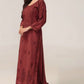 Aayat Rust Rayon Kurta Pant set