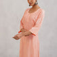 Aayat Rose Beige Rayon Kurta Pant set