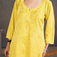 Amber Pastel Yellow Ombre Long Rayon Kurta