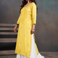 Amber Pastel Yellow Ombre Long Rayon Kurta