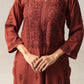Aayat Rust Rayon Kurta Pant set
