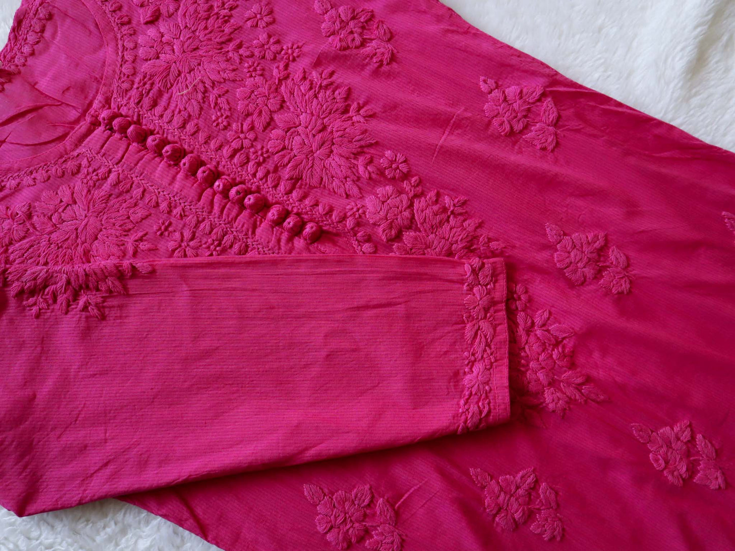 Anouki  Deep Pink Rayon Kurta