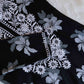 Mehnoor Black Floral Long Muslin kurta
