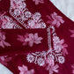 Mehnoor Maroon Floral Long Muslin kurta