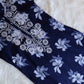 Mehnoor Navy Blue Floral Long Muslin kurta