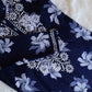 Mehnoor Navy Blue Floral Long Muslin kurta