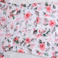 Kasha White & Red Rose Short Mulmul Kurta