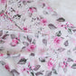 Kasha White & Pink Floral Long MulMul kurta