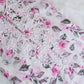 Kasha White & Pink Floral Long MulMul kurta