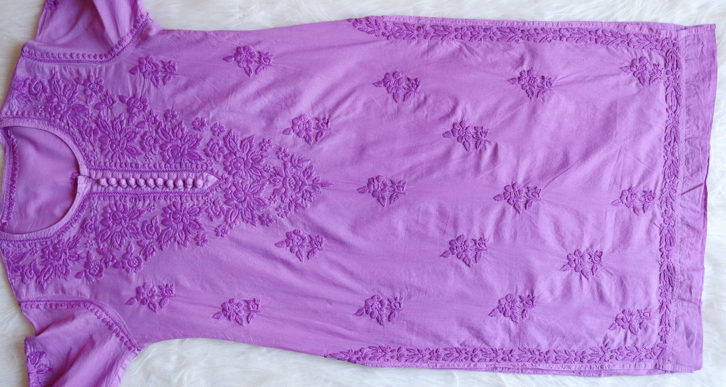 Anouki  Purple Rose Rayon Kurta