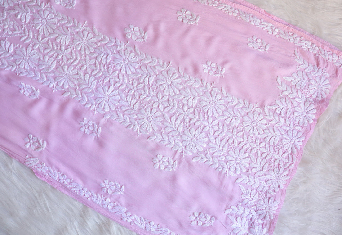 Zeenat Baby Pink Long Rayon Kurta