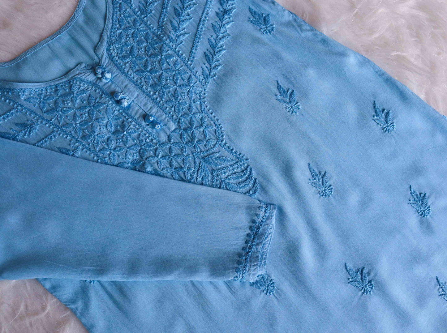 sarang Ice Blue short top