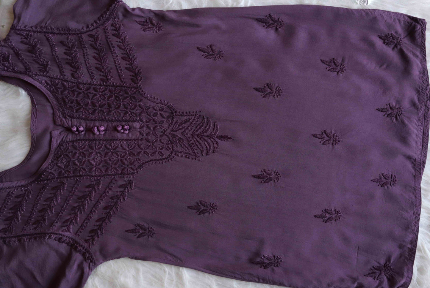 sarang Smoky Purple short top