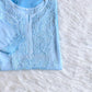 Navari Ice Blue Ombre Long Rayon Kurta