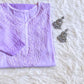 Navari Lavender Ombre Long Rayon Kurta