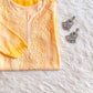 Navari Mustard Yellow Ombre Long Rayon Kurta