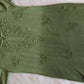 Gulab Moss Green Ombre Short Rayon Kurta