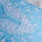 Sama Sky Blue Short Rayon Kurta