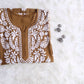 Sama Olive Brown Short Rayon Kurta