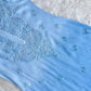 Navari Ice Blue Ombre Long Rayon Kurta