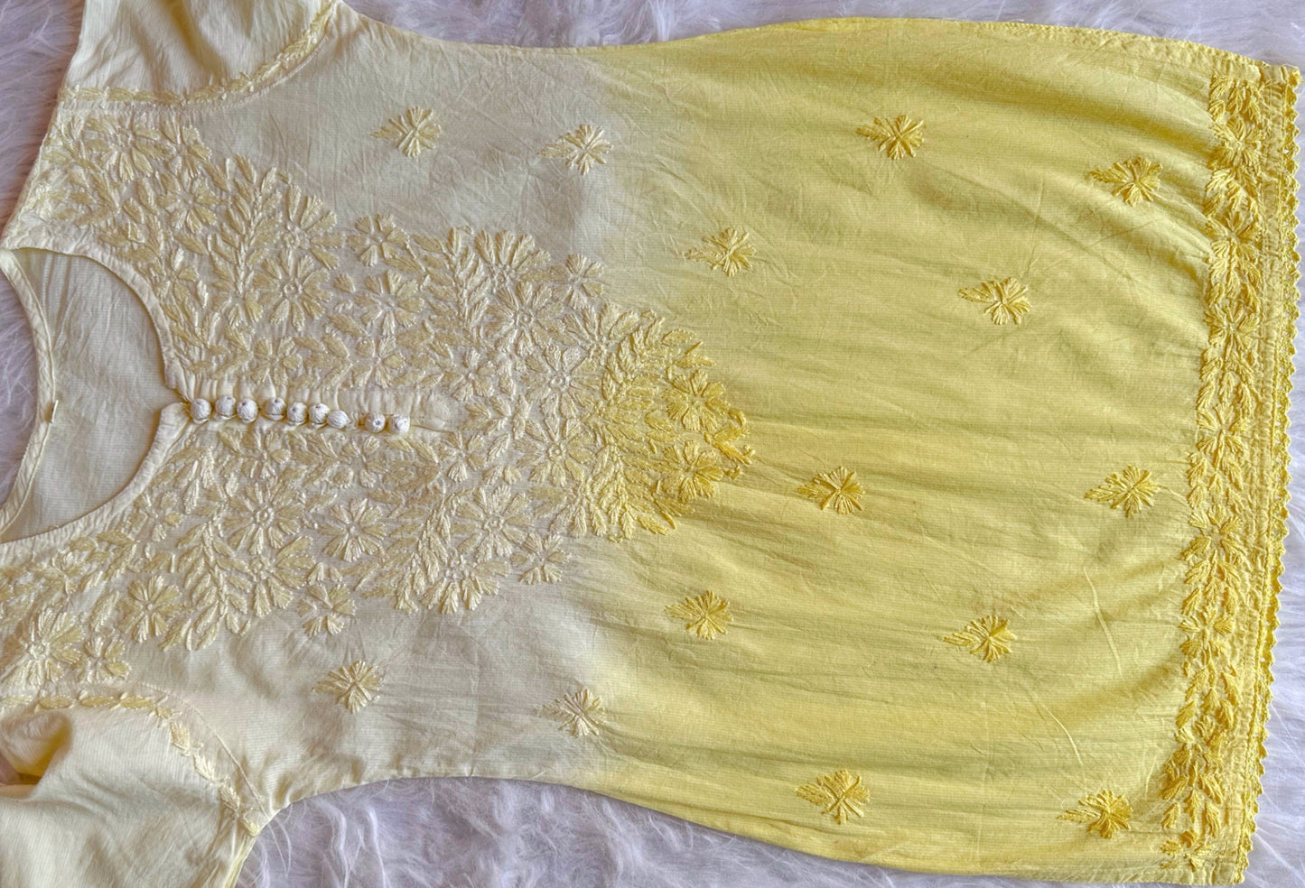 Sangam Lemon Yellow short kurta