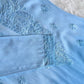 Navari Ice Blue Ombre Long Rayon Kurta