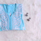 Sama Sky Blue Short Rayon Kurta