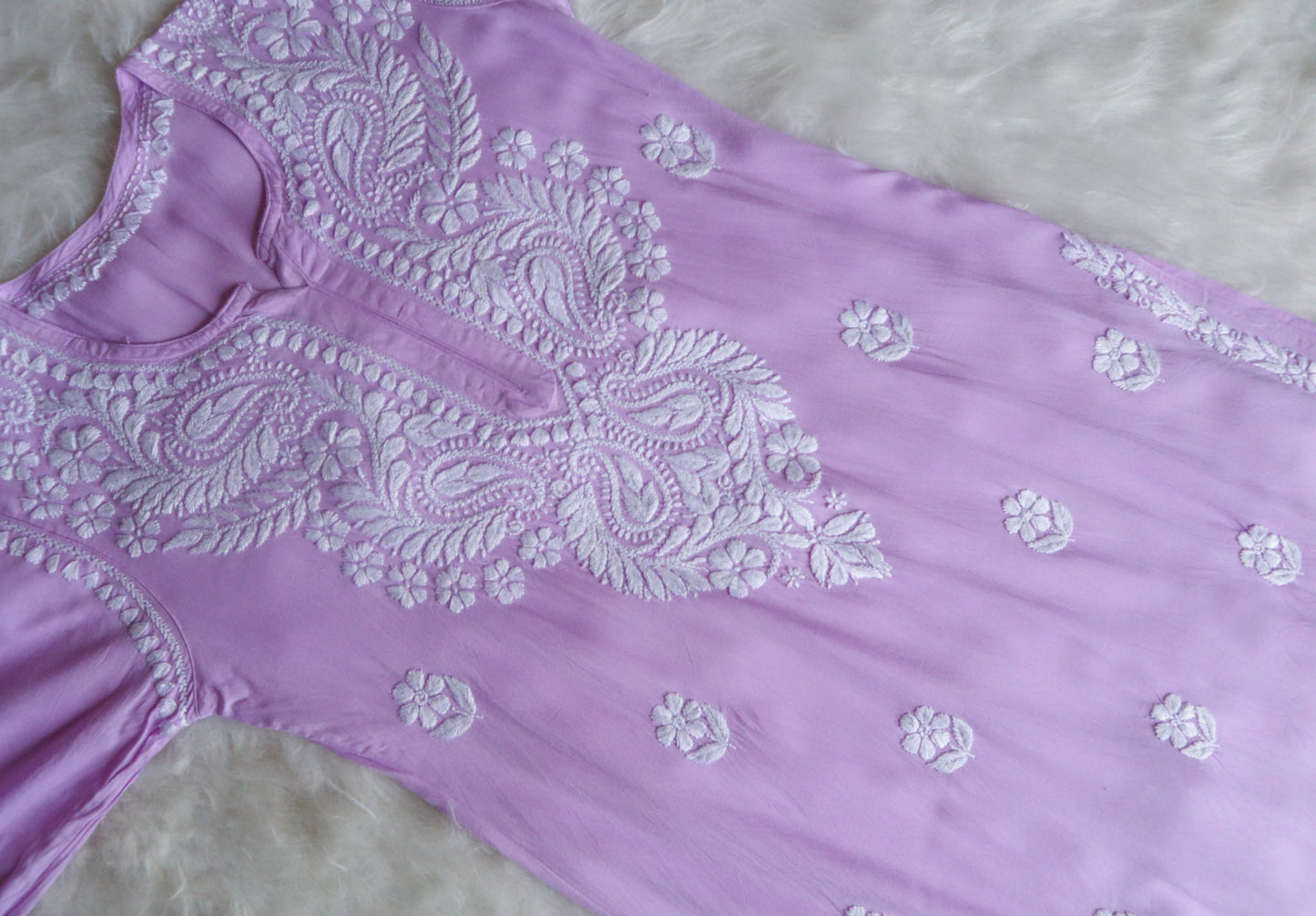 Tulipa Lavender Long Rayon kurta