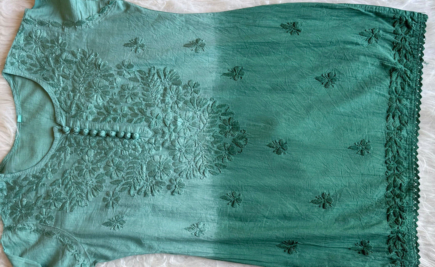 Sangam Sage Green short kurta