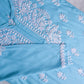 Sama Sky Blue Short Rayon Kurta